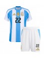 Argentina Lautaro Martinez #22 Domácí dres pro děti Copa America 2024 Krátký Rukáv (+ trenýrky)